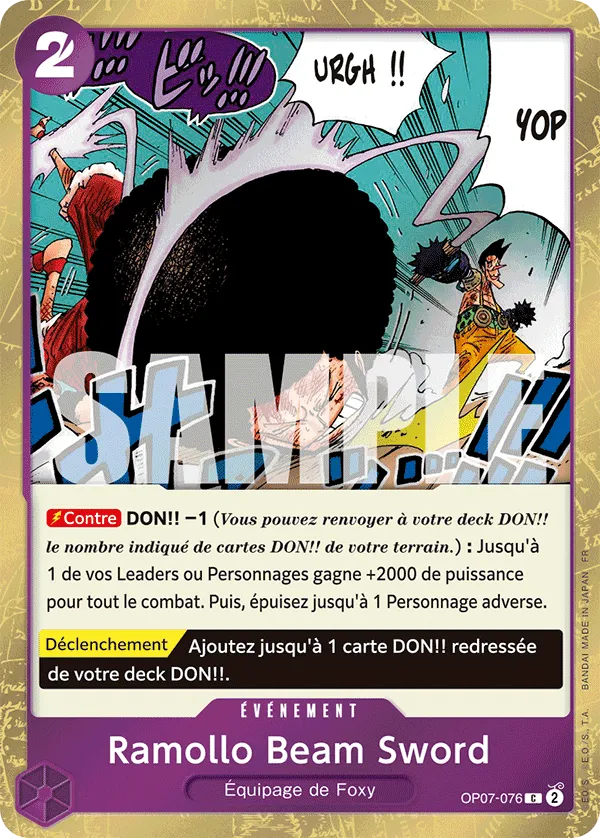 Carte One Piece OP07-076 Ramollo Beam Sword V2 | LorenZone
