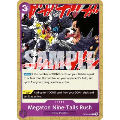 Carte One Piece Megaton Nine-Tails Rush OP07-078 C 500 Years In The Future Neuf EN LorenZone