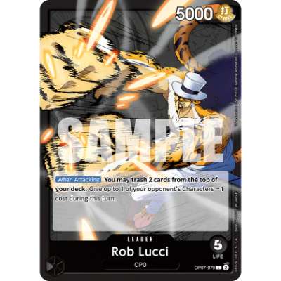 Carte One Piece Rob Lucci V1 OP07-079 L 500 Years In The Future Neuf EN LorenZone
