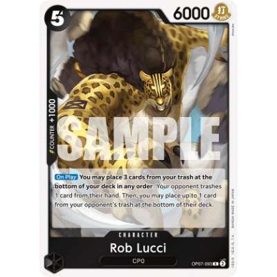 Carte One Piece Rob Lucci OP07-093 R 500 Years In The Future Neuf EN LorenZone