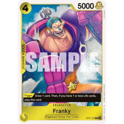 Carte One Piece Franky V1 OP07-107 R 500 Years In The Future Neuf EN LorenZone