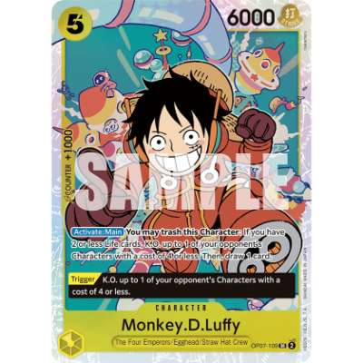 Carte One Piece Monkey.D.Luffy V2 OP07-109 SR 500 Years In The Future Neuf EN LorenZone