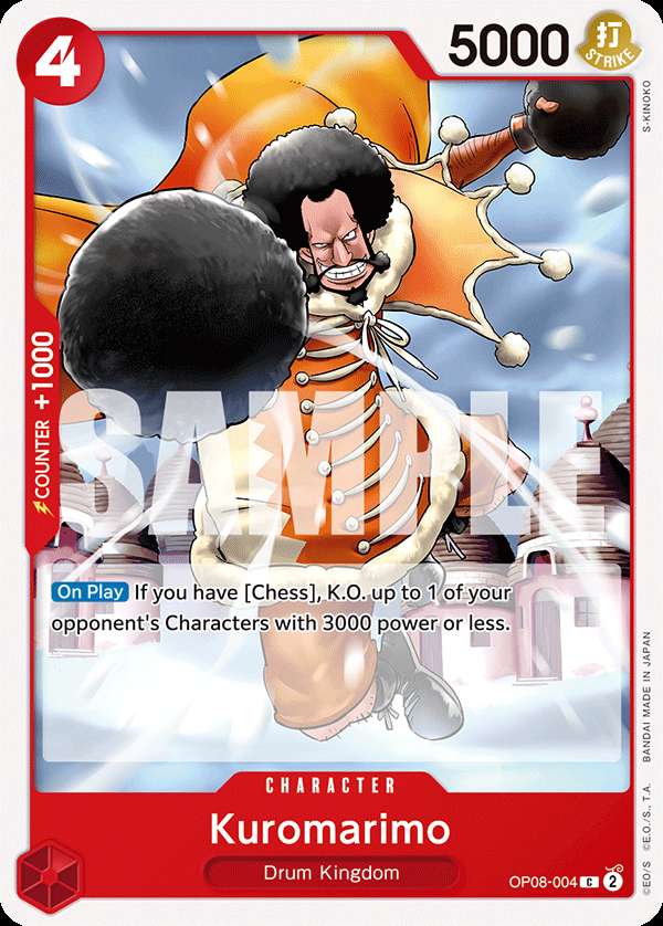 Carte One Piece Kuromarimo OP08-004 C Two Legends Neuf EN LorenZone