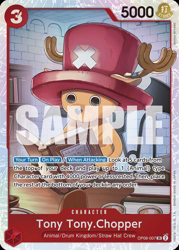 Carte One Piece Tony Tony.Chopper V1 OP08-007 SR Two Legends Neuf EN LorenZone