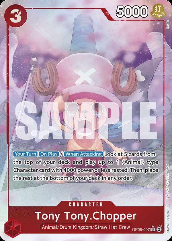 Carte One Piece Tony Tony.Chopper V2 OP08-007 SR Two Legends Neuf EN LorenZone