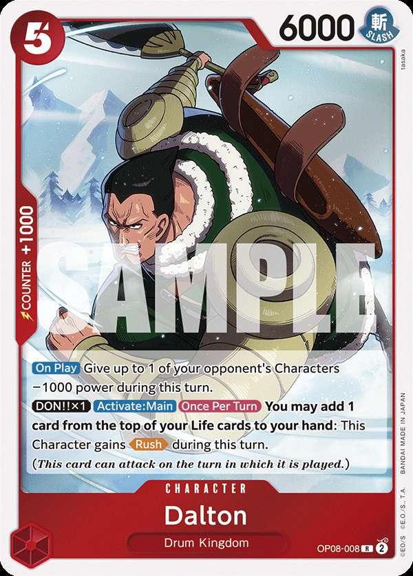 Carte One Piece Dalton OP08-008 R Two Legends Neuf EN LorenZone