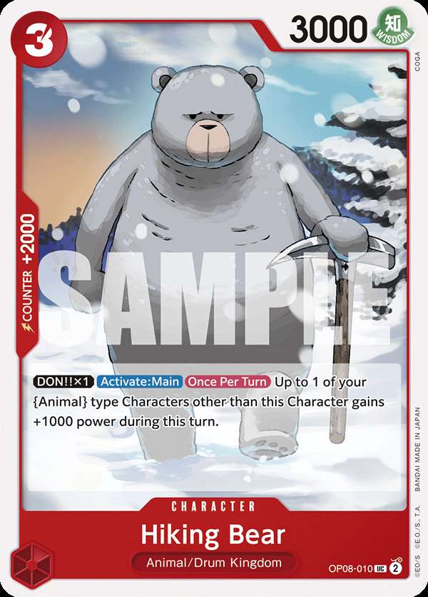 Carte One Piece Hiking Bear OP08-010 UC Two Legends Neuf EN LorenZone
