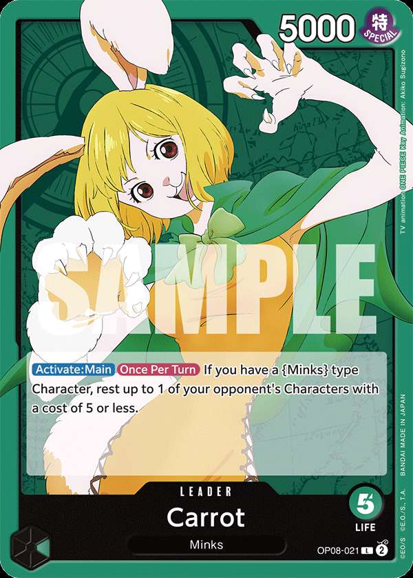 Carte One Piece Carrot V1 OP08-021 L Two Legends Neuf EN LorenZone