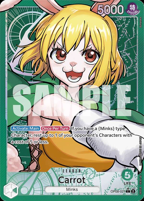 Carte One Piece Carrot V2 OP08-021 L Two Legends Neuf EN LorenZone
