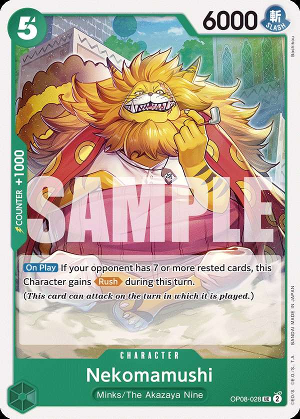 Carte One Piece Nekomamushi OP08-028 UC Two Legends Neuf EN LorenZone