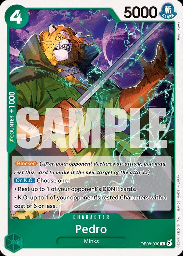 Carte One Piece Pedro V1 OP08-030 R Two Legends Neuf EN LorenZone