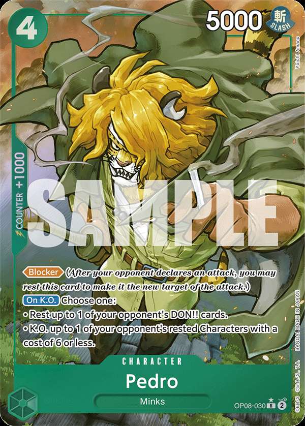 Carte One Piece Pedro V2 OP08-030 R Two Legends Neuf EN LorenZone