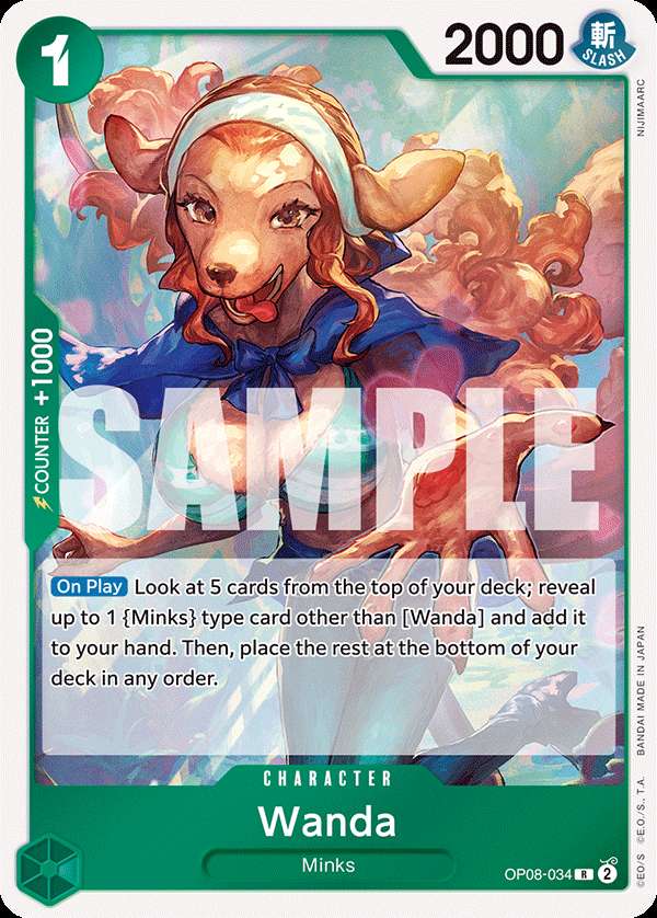 Carte One Piece Wanda OP08-034 R Two Legends Neuf EN LorenZone