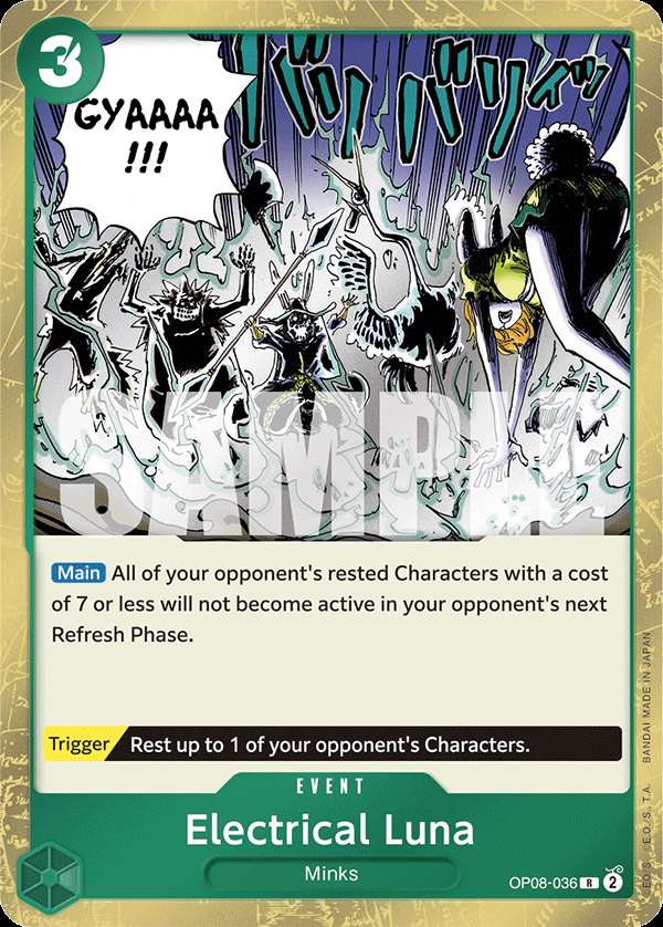 Carte One Piece Electrical Luna OP08-036 R Two Legends Neuf EN LorenZone
