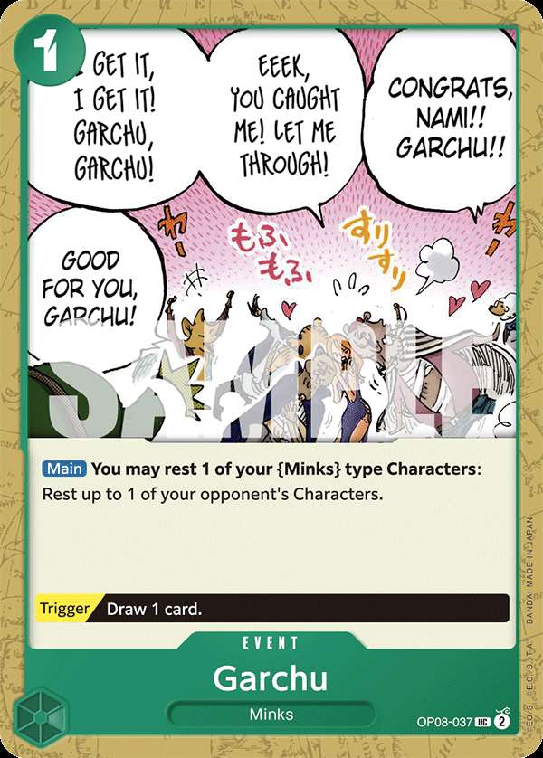 Carte One Piece Garchu OP08-037 UC Two Legends Neuf EN LorenZone