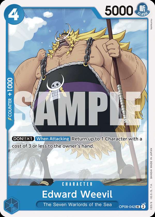 Carte One Piece Edward Weevil OP08-042 UC Two Legends Neuf EN LorenZone