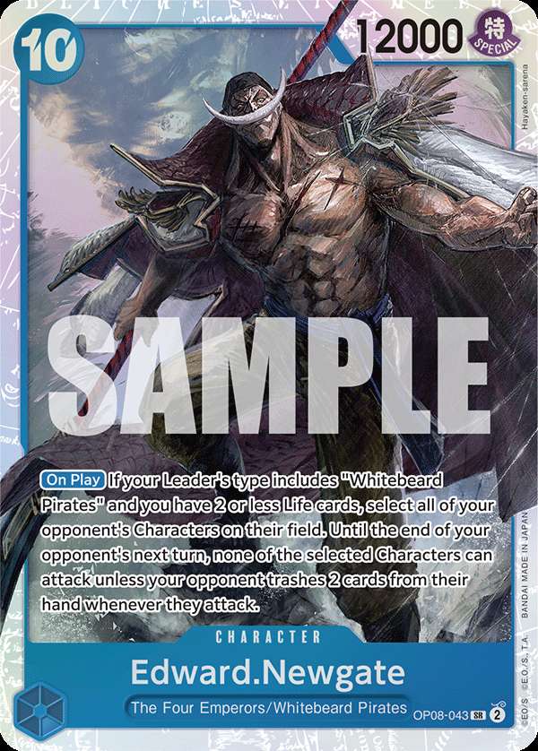 Carte One Piece Edward.Newgate V1 OP08-043 SR Two Legends Neuf EN LorenZone