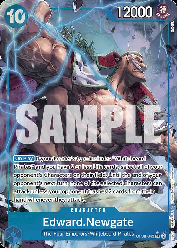 Carte One Piece Edward.Newgate V2 OP08-043 SR Two Legends Neuf EN LorenZone