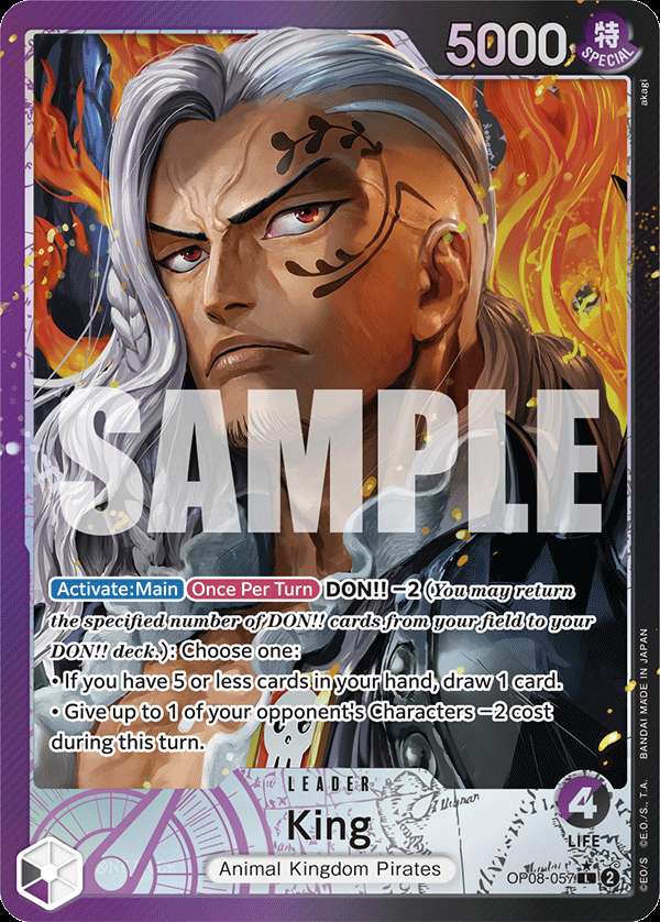 Carte One Piece King V2 OP08-057 L Two Legends Neuf EN LorenZone