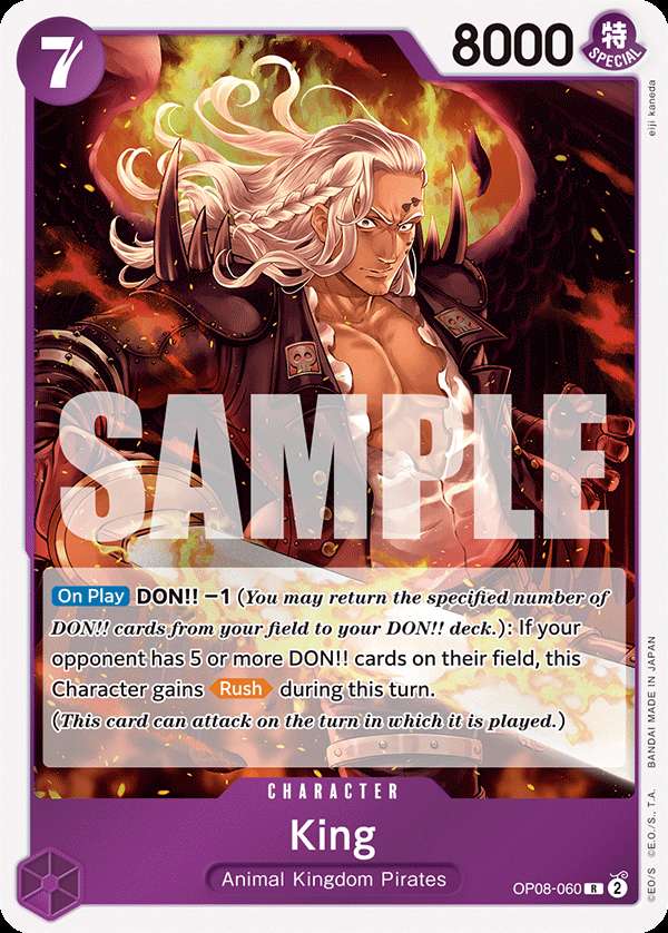 Carte One Piece King OP08-060 R Two Legends Neuf EN LorenZone