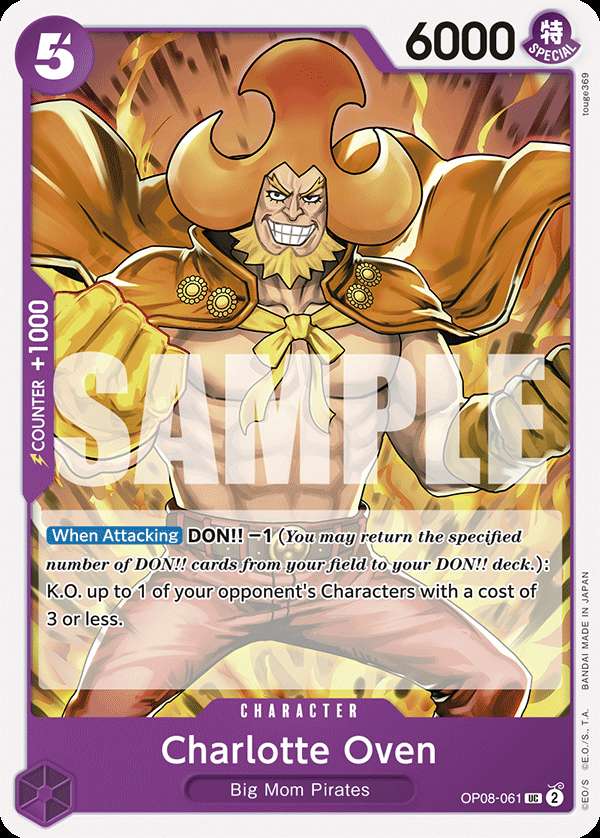 Carte One Piece Charlotte Oven OP08-061 UC Two Legends Neuf EN LorenZone