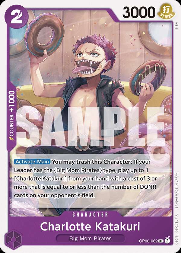 Carte One Piece Charlotte Katakuri OP08-062 UC Two Legends Neuf EN LorenZone