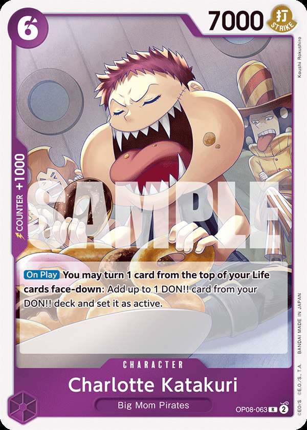 Carte One Piece Charlotte Katakuri OP08-063 R Two Legends Neuf EN LorenZone