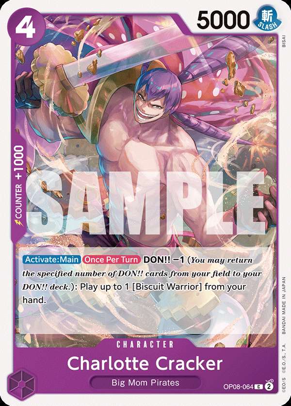 Carte One Piece Charlotte Cracker OP08-064 C Two Legends Neuf EN LorenZone