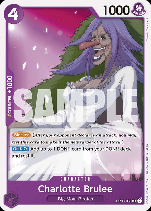 Carte One Piece Charlotte Brulee OP08-066 UC Two Legends Neuf EN LorenZone