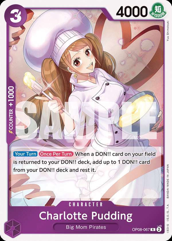Carte One Piece Charlotte Pudding V1 OP08-067 R Two Legends Neuf EN LorenZone