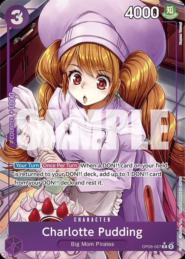 Carte One Piece Charlotte Pudding V2 OP08-067 R Two Legends Neuf EN LorenZone