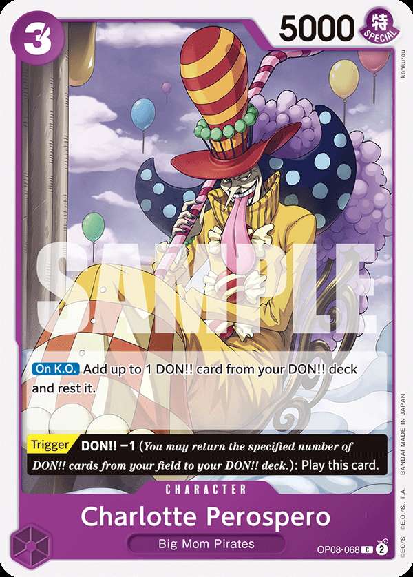 Carte One Piece Charlotte Perospero OP08-068 C Two Legends Neuf EN LorenZone