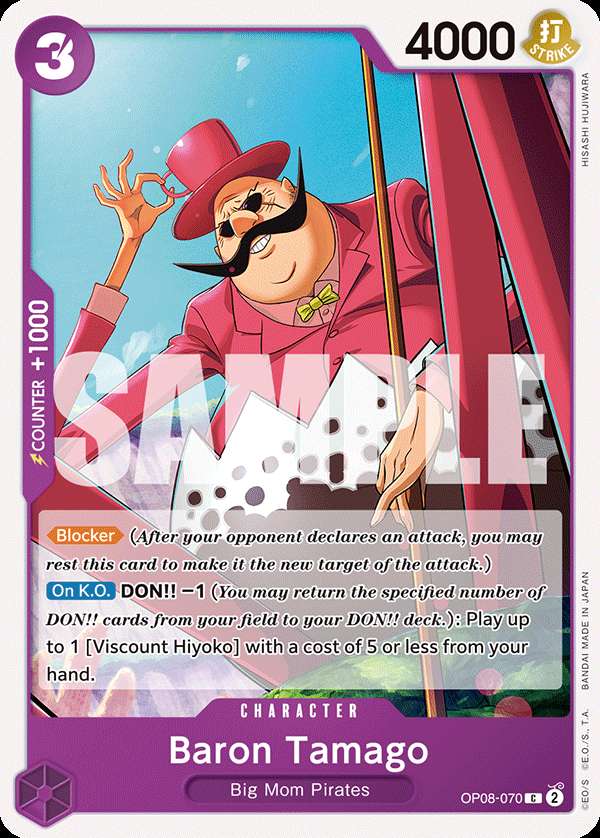 Carte One Piece Baron Tamago OP08-070 C Two Legends Neuf EN LorenZone