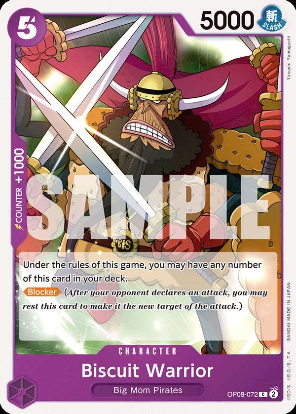 Carte One Piece Biscuit Warrior OP08-072 C Two Legends Neuf EN LorenZone