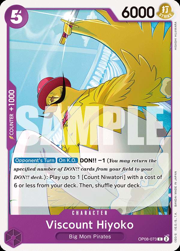 Carte One Piece Viscount Hiyoko OP08-073 C Two Legends Neuf EN LorenZone