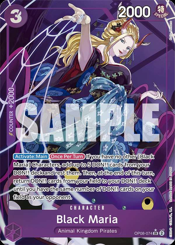 Carte One Piece Black Maria V2 OP08-074 SR Two Legends Neuf EN LorenZone