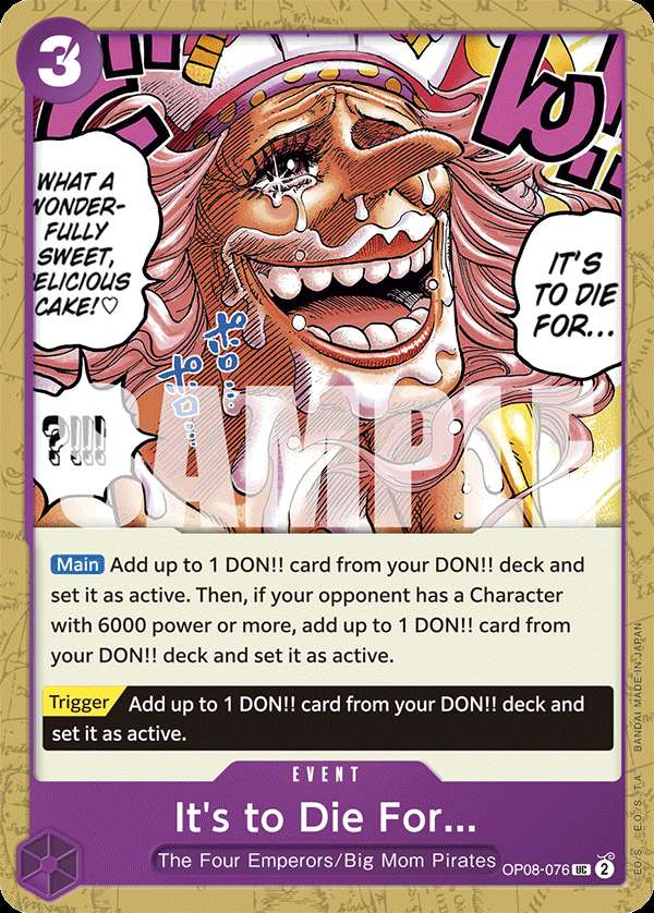 Carte One Piece It's to Die For... OP08-076 UC Two Legends Neuf EN LorenZone