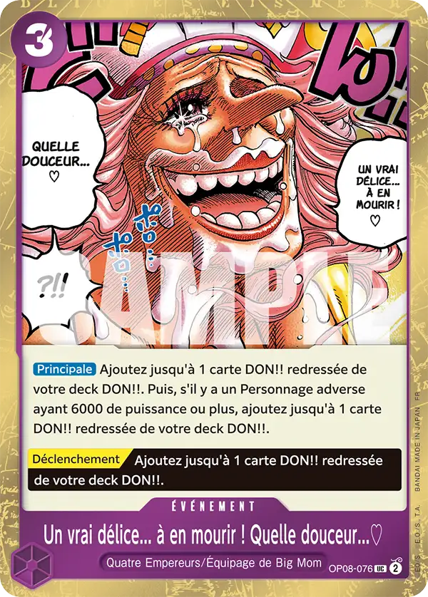 Carte One Piece OP08-076 Un vrai délice... à en mourir ! Quelle douceur...♡ V2 | LorenZone
