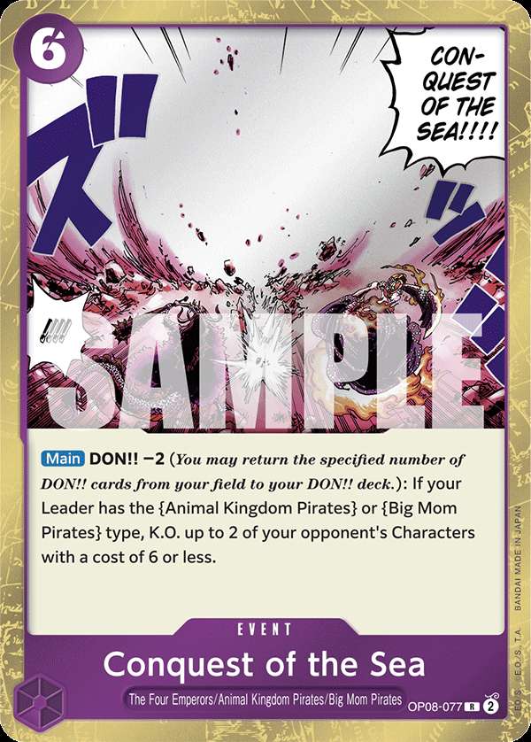 Carte One Piece Conquest of the Sea OP08-077 R Two Legends Neuf EN LorenZone