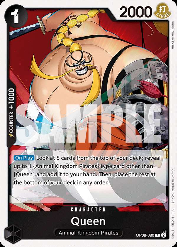 Carte One Piece Queen V1 OP08-080 R Two Legends Neuf EN LorenZone