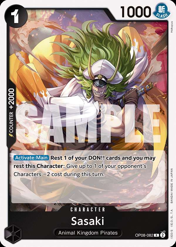 Carte One Piece Sasaki OP08-082 R Two Legends Neuf EN LorenZone