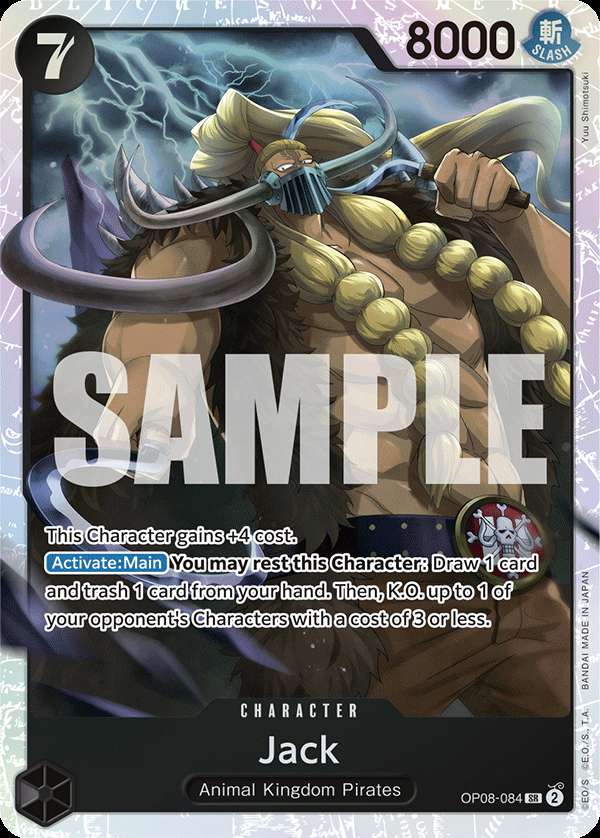 Carte One Piece Jack V1 OP08-084 SR Two Legends Neuf EN LorenZone