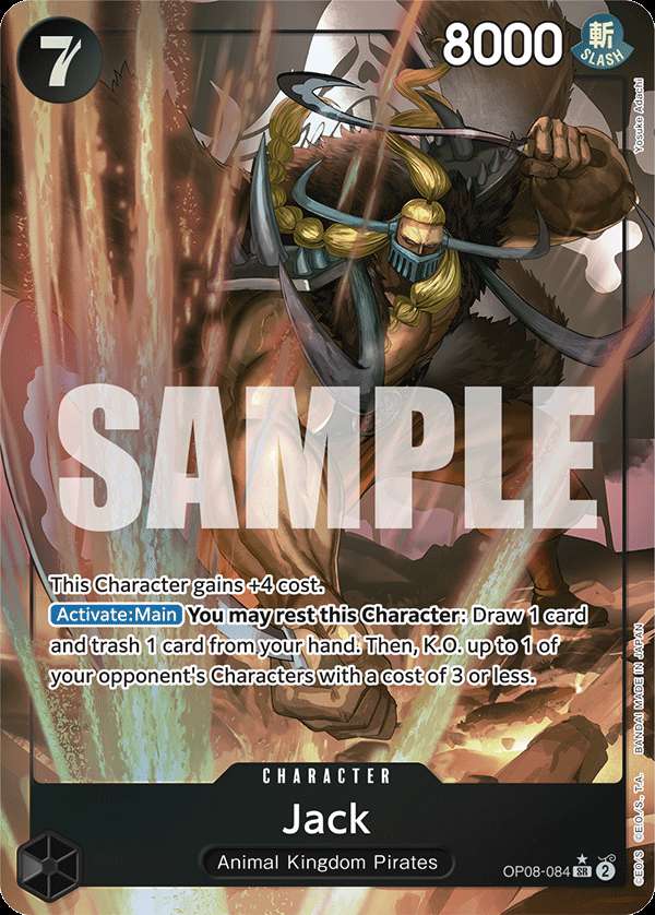 Carte One Piece Jack V2 OP08-084 SR Two Legends Neuf EN LorenZone