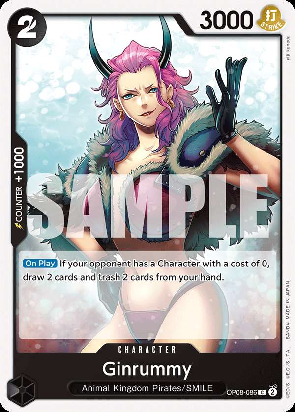 Carte One Piece Ginrummy OP08-086 C Two Legends Neuf EN LorenZone