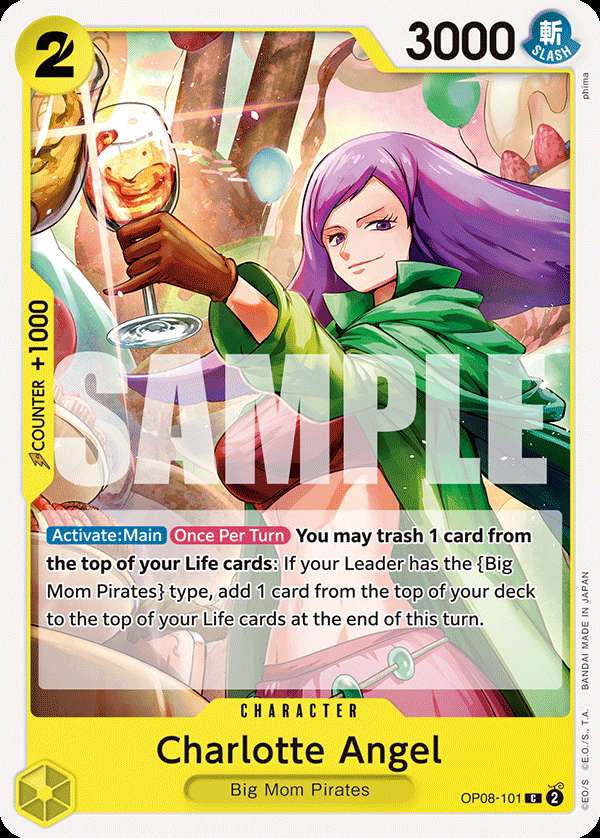 Carte One Piece Charlotte Angel OP08-101 C Two Legends Neuf EN LorenZone