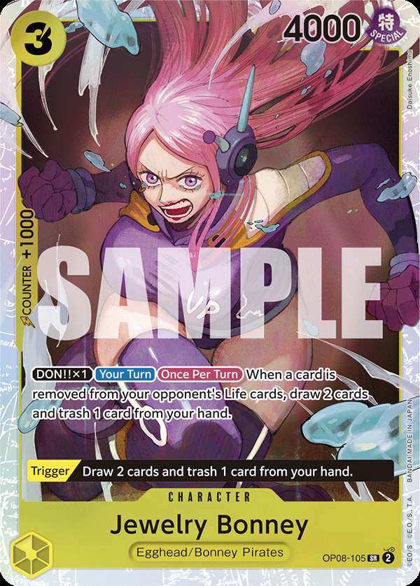 Carte One Piece Jewelry Bonney V1 OP08-105 SR Two Legends Neuf EN LorenZone