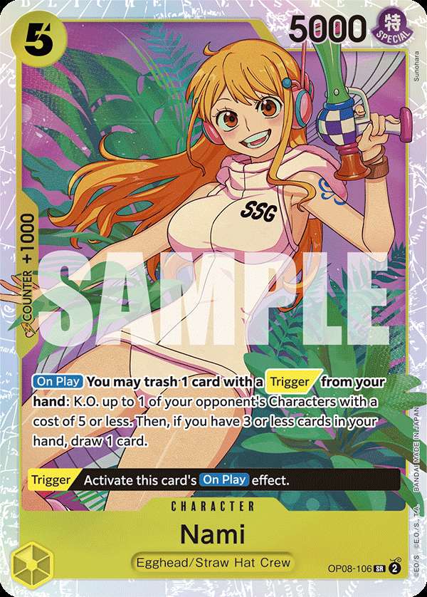 Carte One Piece Nami V1 OP08-106 SR Two Legends Neuf EN LorenZone