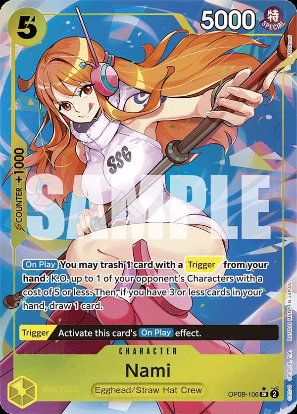 Carte One Piece Nami V2 OP08-106 SR Two Legends Neuf EN LorenZone