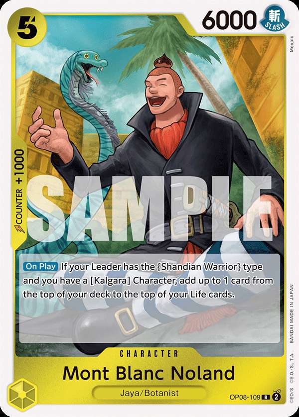 Carte One Piece Mont Blanc Noland OP08-109 R Two Legends Neuf EN LorenZone