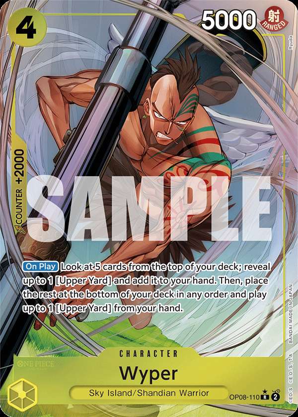Carte One Piece Wyper V2 OP08-110 R Two Legends Neuf EN LorenZone